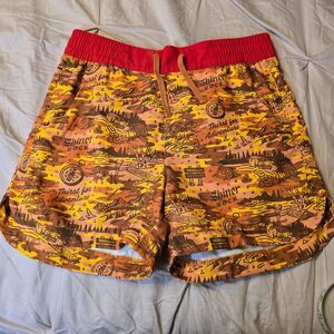 Magellan Shiner Swim Trunks Mens medium Board Shorts Printed Fish Gear